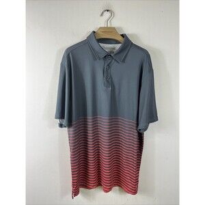 Breakfast Balls Men’s Polo Shirt Striped Golf Activewear Size Large